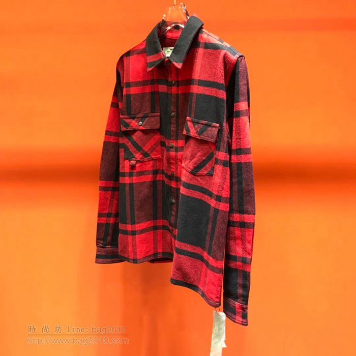 OffWhite男裝 19-20FW新款 最高品質 off男士格子襯衣  tzy2333
